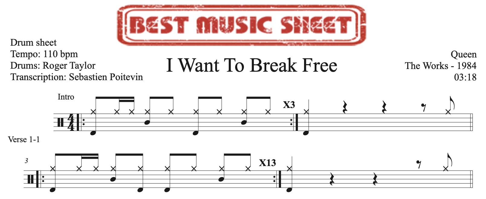 SAMPLE-drum-sheet-queen-i-want-to-break-free