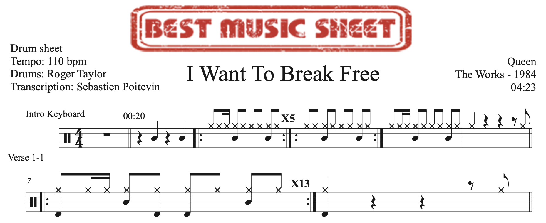 SAMPLE-drum-sheet-queen-i-want-to-break-free