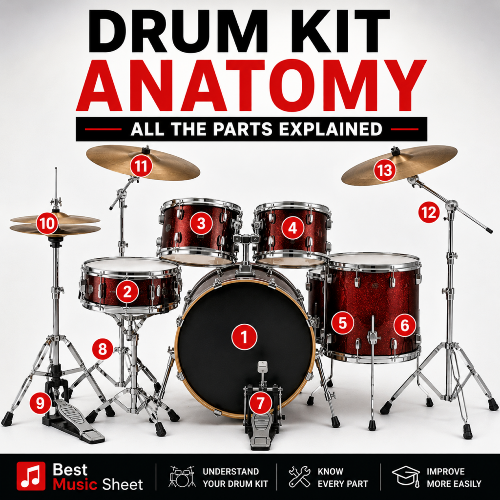 Drum Kit Anatomy: All the Parts Explained