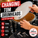 How to change tom drumheads on an acoustic drum kit